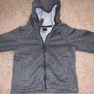 Northface grey toddler zip up hoodie